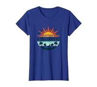 Key West Latitude Adjustment Tropical Paradise Getaway T-Shirt, Women, Royal Blue, Large
