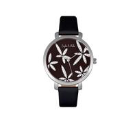 Key West Leather-Band Watch with Swarovski Crystals Sophie and Freda Silver One Size