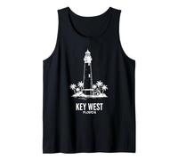 Key West Lighthouse Florida Art Minimalist Souvenir Tank Top