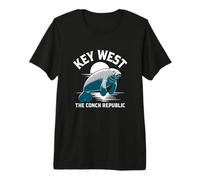 Key West Manatee The Conch Republic Florida Sunset Premium T-Shirt