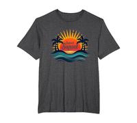 Key West Sunset Capital Tropical Paradise Beach Lovers T-Shirt, Men's Big and Tall, Dark Heather Grey, 3X Tall