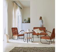 Key Wood - Solid acacia 4-seater lounge set Natural