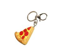 Key Wrist Band Simulation Of Pizza Personality Fun Antilost Key Chain Pendant Student Bag Features Pizza Pendant Key Holder for Lanyard (B, One Size)