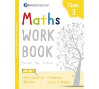 Key2practice Class 3 Maths workbooks (Multiplication, Division, Fractions, Lines & Shapes) 94 Practice Worksheets with Answers | Designed by IITians