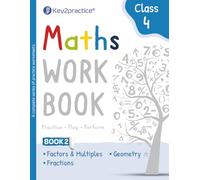Key2practice Class 4 Maths workbooks (Factors & Multiples, Fractions, Geometry) 95 Practice Worksheets with Answers | Designed by IITians