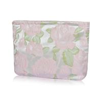 KeYaMee Make Up Bag Cosmetic Bags for Travel Women Floral Organizer Pouch Toiletry Bags with Zipper Large Capacity Gift for Girls Mom, 22pink, 9.8(L)*2(W)*7(H)in, Cosmetic Bag