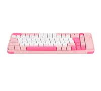 Keyboard and Mouse Combo, Wireless Computer Keyboard, 84 Keys QWERTY Layout, USB Receiver BT Keyboard Mouse Set with Auto Sleep Mode for Office Travel (Pink)