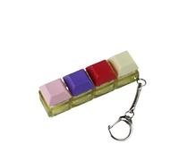 Keyboard Axis Experience: Transparent Candy Color 2-Hole, 3-Hole, 4-Hole Keyboard Press can be Freely Matched with High Tech Black Tea and Green Axes Set of 2 Pieces/147(4-hole yellow transparent blue