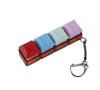 Keyboard Axis Experience: Transparent Candy Color 2-Hole, 3-Hole, 4-Hole Keyboard Press can be Freely Matched with High Tech Black Tea and Green Axes Set of 2 Pieces/147(4-hole red transparent blue ax