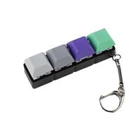 Keyboard Axis Experience: Transparent Candy Color 2-Hole, 3-Hole, 4-Hole Keyboard Press can be Freely Matched with High Tech Black Tea and Green Axes Set of 2 Pieces/147(4-hole black transparent blue