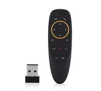 Keyboard, Black 2.4G Wireless Remote Control With Gyroscope, Plug and Play 17-key Air Mouse Voice Air Mouse Keyboard Controller for TV Box PC