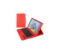 TECHGEAR Strike Folio Case fits Samsung Galaxy Tab A 10.5 Inch (SM-T590 Series) PU Leather Case with Built in Detachable Bluetooth Wireless UK QWERTY Keyboard and Stand (Red)