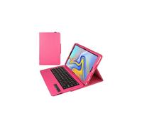 TECHGEAR Strike Folio Case fits Samsung Galaxy Tab A 10.5 Inch (SM-T590 Series) PU Leather Case with Built in Detachable Bluetooth Wireless UK QWERTY Keyboard and Stand (Pink)