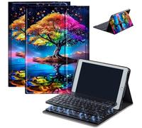 Keyboard Case for Amazon Fire Max 11 (13th Generation, 2023 Release), Detachable Wireless Bluetooth Keyboard and Auto Sleep/Wake Fire Max 11 Tablet Case with Keyboard, Multicolored Tree