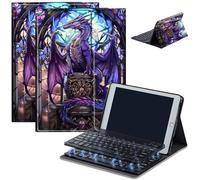 Keyboard Case for Amazon Fire Max 11 (13th Generation, 2023 Release), Detachable Wireless Bluetooth Keyboard and Auto Sleep/Wake Fire Max 11 Tablet Case with Keyboard, Purple Scales Dragon