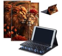 Keyboard Case for Amazon Fire Max 11 (13th Generation, 2023 Release), Detachable Wireless Bluetooth Keyboard and Auto Sleep/Wake Fire Max 11 Tablet Case with Keyboard, Lion Beautiful Wife