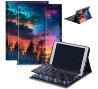 Keyboard Case for Amazon Fire Max 11 (13th Generation, 2023 Release), Detachable Wireless Bluetooth Keyboard and Auto Sleep/Wake Fire Max 11 Tablet Case with Keyboard, Sunset Forest
