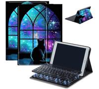Keyboard Case for Amazon Fire Max 11 (13th Generation, 2023 Release), Detachable Wireless Bluetooth Keyboard and Auto Sleep/Wake Fire Max 11 Tablet Case with Keyboard, Window Cat