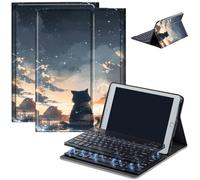 Keyboard Case for Amazon Fire Max 11 (13th Generation, 2023 Release), Detachable Wireless Bluetooth Keyboard and Auto Sleep/Wake Fire Max 11 Tablet Case with Keyboard, Sky Stars Cat