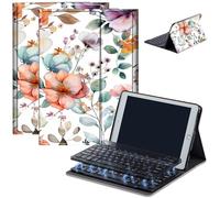 Keyboard Case for Amazon Fire Max 11 (13th Generation, 2023 Release), Detachable Wireless Bluetooth Keyboard and Auto Sleep/Wake Fire Max 11 Tablet Case with Keyboard, Flowers