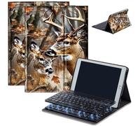 Keyboard Case for Amazon Fire Max 11 (13th Generation, 2023 Release), Detachable Wireless Bluetooth Keyboard and Auto Sleep/Wake Fire Max 11 Tablet Case with Keyboard, Deer Woods
