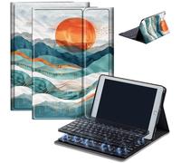 Keyboard Case for Amazon Fire Max 11 (13th Generation, 2023 Release), Detachable Wireless Bluetooth Keyboard and Auto Sleep/Wake Fire Max 11 Tablet Case with Keyboard, Mountains Sun