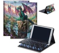 Keyboard Case for Amazon Kindle Fire HD 8/HD 8 Plus(2020 Release, 10th & 2022 Release, 12th), Detachable Wireless Bluetooth Keyboard and Auto Sleep/Wake Fire HD8 Case Keyboard, Dragon Stone Pillar