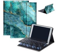 Keyboard Case for Amazon Kindle Fire HD 8/HD 8 Plus(2020 Release, 10th & 2022 Release, 12th), Detachable Wireless Bluetooth Keyboard and Auto Sleep/Wake Fire HD8 Case Keyboard, Marbling 19