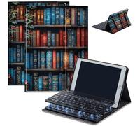 Keyboard Case for Amazon Kindle Fire HD 8/HD 8 Plus(2020 Release, 10th & 2022 Release, 12th), Detachable Wireless Bluetooth Keyboard and Auto Sleep/Wake Fire HD8 Case Keyboard, Classical Book