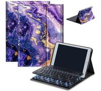 Keyboard Case for Amazon Kindle Fire HD 8/HD 8 Plus(2020 Release, 10th & 2022 Release, 12th), Detachable Wireless Bluetooth Keyboard and Auto Sleep/Wake Fire HD8 Case Keyboard, Marbling 3