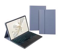 Keyboard Case for Honor Pad 9 12.1 Inch 2024 Tablet, Magnetic Wireless Keyboard with Multi-Touch Trackpad 7 Colors Backlit HEY2-W09,Purple