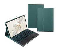 Keyboard Case for Honor Pad 9 12.1 Inch 2024 Tablet, Magnetic Wireless Keyboard with Multi-Touch Trackpad 7 Colors Backlit HEY2-W09,Green