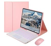 Keyboard Case for iPad 6th Generation 2018 /5th Gen 2017 9.7 Inch Detachable Wireless 7 color Backlit Touchpad Keyboard for iPad Air 2/1, Pro 9.7