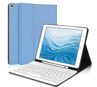 Keyboard Case for iPad 9th/8th/7th Generation 10.2 inch, Removable Wireless Smart Keyboard for Apple iPad 9th Gen, Folio Protective Cover with Pencil Holder for iPad Pro 10.5"/iPad Air 3rd Gen - Blue