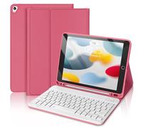 Keyboard Case for iPad 9th Generation 2021 10.2 Inch, Detachable Wireless Rechargeable Keyboard for iPad 8th/7th Gen, Slim Folio Stand Cover with Pencil Holder for iPad Pro 10.5" / iPad Air 3rd Gen