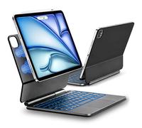 Keyboard Case for iPad Air 11 inch (M3 M2 2025 2024), Pro 11 4/3/2/1st Gen, Backlit Keyboard with 130° Strong Magnetic Stand, Trackpad, Silent Typing Keys, Slim Protective Case for Air 5th/4th 10.9"