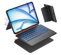 Keyboard Case for iPad Air 11 inch (M3 M2 2025 2024)&Pro 11, Magnetic Detachable iPad A16 11th/10th Keyboard, Trackpad,Backlit, Quiet Typing, Full Protection for Air 5th/4th Gen 10.9 inch (Black)