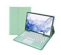 Keyboard Case for iPad Air 13 Inch M3 2025/M2 2024/12.9 inch (3rd/4th/5th/6th Gen) with Touchpad and Pencil Holder, Trackpad Detachable Keyboard Cover (Mint Green)