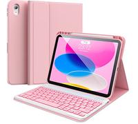 Keyboard Case for iPad Air 13 inch (M3 2025/M2, 2024),iPad Pro 12.9 inch (3/4/5/6th Gen) Magic Magnetic Backlit Keyboard Case with Multi-Touch Trackpad- Easy-Set Floating Cantilever Stand (light pink)