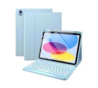 Keyboard Case for iPad Air 3rd generation 2019 and Pro 10.5 2017 Folio Stand Cover with Upper Pencil Holder/Magnetic Detachable Keyboard