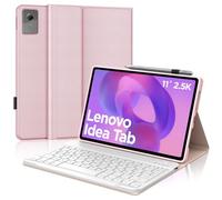 Keyboard Case for Lenovo Idea Tab 11 Inch 2025/K11 Gen 2, QWERTZ German Magnetic Removable Keyboard, Soft TPU Back Housing Protective Case for Lenovo Idea Tab 11 TB-336ZU/TB-336FU, Light Pink
