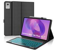 Keyboard Case for Lenovo Idea Tab Plus 12.1 inch/Tab K12 2025, 7-Color Backlit, Magnetic Detachable Keyboard, Folio Case with Pen Holder for Lenovo Tablet Plus 12.1'' (TB365FC/TB361ZU/TB361FU)
