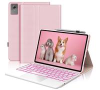Keyboard Case for Lenovo Idea Tab Plus 12.1 inch/Tab K12 2025, 7-Color Backlit, Magnetic Detachable Keyboard Multi-Touch Trackpad, Folio Case with Pen Holder for Lenovo Tablet 12.1'' (TB361ZU/TB361FU)