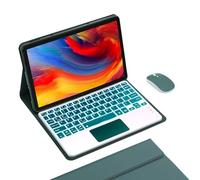 Keyboard Case for Lenovo Idea Tab Plus 12.1" & Tab K12 2025 (TB361FU / TB361ZU), 7-Color Backlit Keyboard with Multi-Touch Trackpad & Mouse, TPU Cover,Dark green