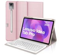 Keyboard Case for Lenovo Idea Tab Pro 12.7'' 2025, Detachable Magnetic Keyboard & Folio PU Leather Case & Rechargeable Battery & Pen Holder & Adjustable View Angles & Auto Wake/Sleep & Shortcut Keys