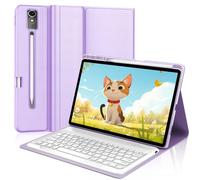 Keyboard Case for Lenovo Idea Tab Pro 12.7'' 2025, Detachable Magnetic Keyboard & Folio PU Leather Case & Rechargeable Battery & Pen Holder & Adjustable View Angles & Auto Wake/Sleep & Shortcut Keys