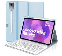 Keyboard Case for Lenovo Idea Tab Pro 12.7", UK Layout Magnetically Detachable Wireless Bluetooth Keyboard with Protective Cover and Pencil Holder for Lenovo Idea Tab Pro 12.7 Inch 2025, Sky Blue