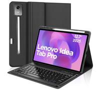 Keyboard Case for Lenovo Idea Tab Pro 12.7", UK Layout Magnetically Detachable Wireless Bluetooth Keyboard with Protective Cover and Pencil Holder for Lenovo Idea Tab Pro 12.7 Inch 2025 Tablet, Black