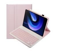 Keyboard Case for Lenovo IdeaTab Pro 11.2 Inch 2022 TB-132FU TB-138FC, Detachable Wireless Keyboard with PU Leather Cover, Multi-Angle Stand and Auto Sleep Wake Function(Pink)