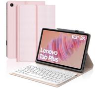 Keyboard Case for Lenovo Tab Plus 11.5" 2024, UK Layout Wireless Detachable Bluetooth Keyboard with Slim Protective Cover for Lenovo Tab Plus 11.5 Inch 2024 (TB351FU) Tablet, Pink